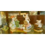 Six boxed Royal Albert and Beswick Beatrix Potter figures including Mr McGregor, Yock Yock in the