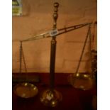 A set of 20th Century brass balance scales