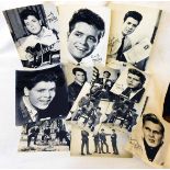 Cliff Richard: Seven vintage promotional photographs all with waving edges and facsimile