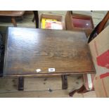 A 60cm 20th Century oak side table in the refectory style