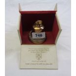 A boxed Gillett & Johnston Queen Elizabeth II Coronation presentation bell