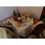 A vintage Devon Ceramic Designs Torquay Alice in Wonderland novelty teapot