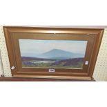 D. Miller: a gilt framed and slipped gouache, depicting a Dartmoor landscape with pool and heather
