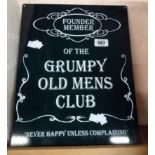 A modern tin sign Grumpy Old Men Club
