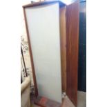 A 60cm retro teak effect narrow wardrobe storage unit - a/f