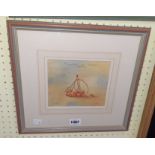 Valery Esaulenko: a framed watercolour entitled Still Life with Berries - signed and bearing details