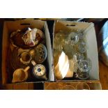 Two boxes of assorted ceramics and glass