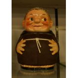 A Goebel pottery biscuit barrel and lid in the form of a monk