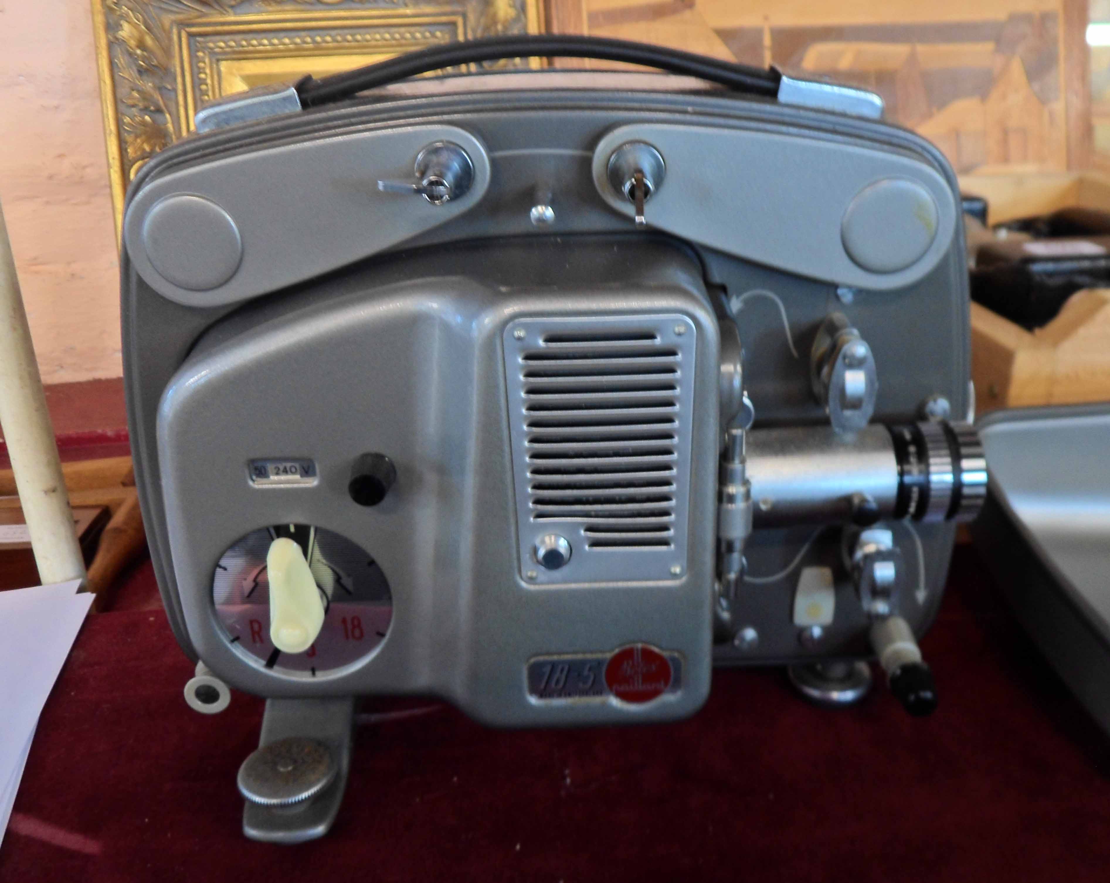 A Bolex 18-5 portable projector