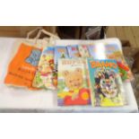 A bag containing six modern Rupert annuals and a 2003 Beano annual