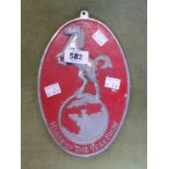 A vintage cast aluminium Horse of the Year show plaque