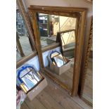 A 1.06m X 72cm reproduction gilt framed oblong wall mirror in the antique style