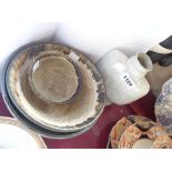 Four pieces of studio pottery