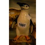 A late Bovey Pottery chinstrap penguin pattern money box