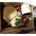 A box containing assorted Torquay pottery items including Watcombe, Daison, Longpark, etc.