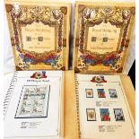 Four Stanley Gibbons commemorative albums with part contents of Charles and Diana wedding mint world