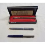 A boxed Parker fountain pen - sold with another Parker and another fountain pen