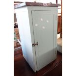 A 38cm marble topped painted mixed wood bedside pot cupboard