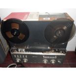A vintage Rebox reel to reel tape recorder - with operating manual