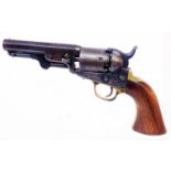 An 1849 pattern Colt pocket revolver with 10cm octagonal barrel stamped Address Sam'l Colt, New -