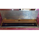 A cased Harling London military parallel rolling rule in original box