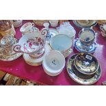 A quantity of assorted ceramics including Mintons, Royal Doulton, Victorian teaware, etc.
