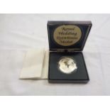 A Franklin Mint encapsulated 1981 Royal Wedding eyewitness silver medal