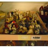 A collection of miniature animal ornaments of Disney and other Wade whimsies including Baby Pegasus,