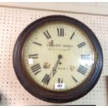 A 19th Century stained wood cased dial wall timepiece with single fusee movement - for restoration