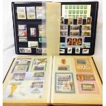 Two stock albums containing collections of Commonwealth and other mint commemorative stamps