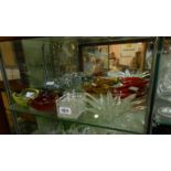 A quantity of assorted glass trays, dishes and ashtrays
