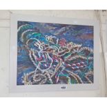 Dian Beech: a framed acrylic abstract painting entitled Stormtangle - signed