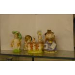 Five loose Royal Albert Beatrix Potter figures including And this Pig had None, Flopsy, Mopsy and
