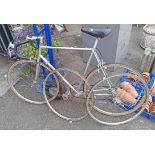 A vintage Claud Butler competition racing bike - sold with the two original tub racing wheels