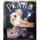 A modern printed tin Pears sign