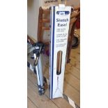 A boxed Goldmere wooden sketch easel - sold with a Boots camera tripod