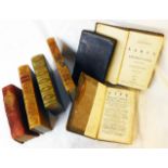 A small collection of 8vo. antiquarian leather bound books comprising The Life of General Monk, Late