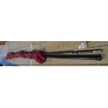 An ABU two section fibre beach caster rod