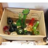 A box of art glass vases, etc. including Kosta, fishing float, etc.