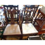 Two 19th Century mahogany framed Chippendale style standard chairs both with drop-in seats and