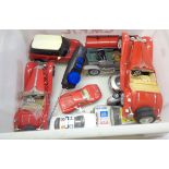 Various diecast and other model cars