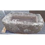 A 77cm old concrete trough A 77cm old stone trough