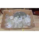 A box containing assorted glassware including basket, bowls and pots, etc.