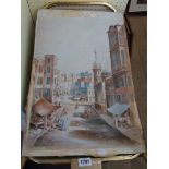 G. St. J. Smithy: an unframed watercolour entitled A Street in Alexandria - signed, titled and dated