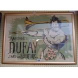 A gilt framed French poster print for Marguerite Dufay Dans son Repertoire