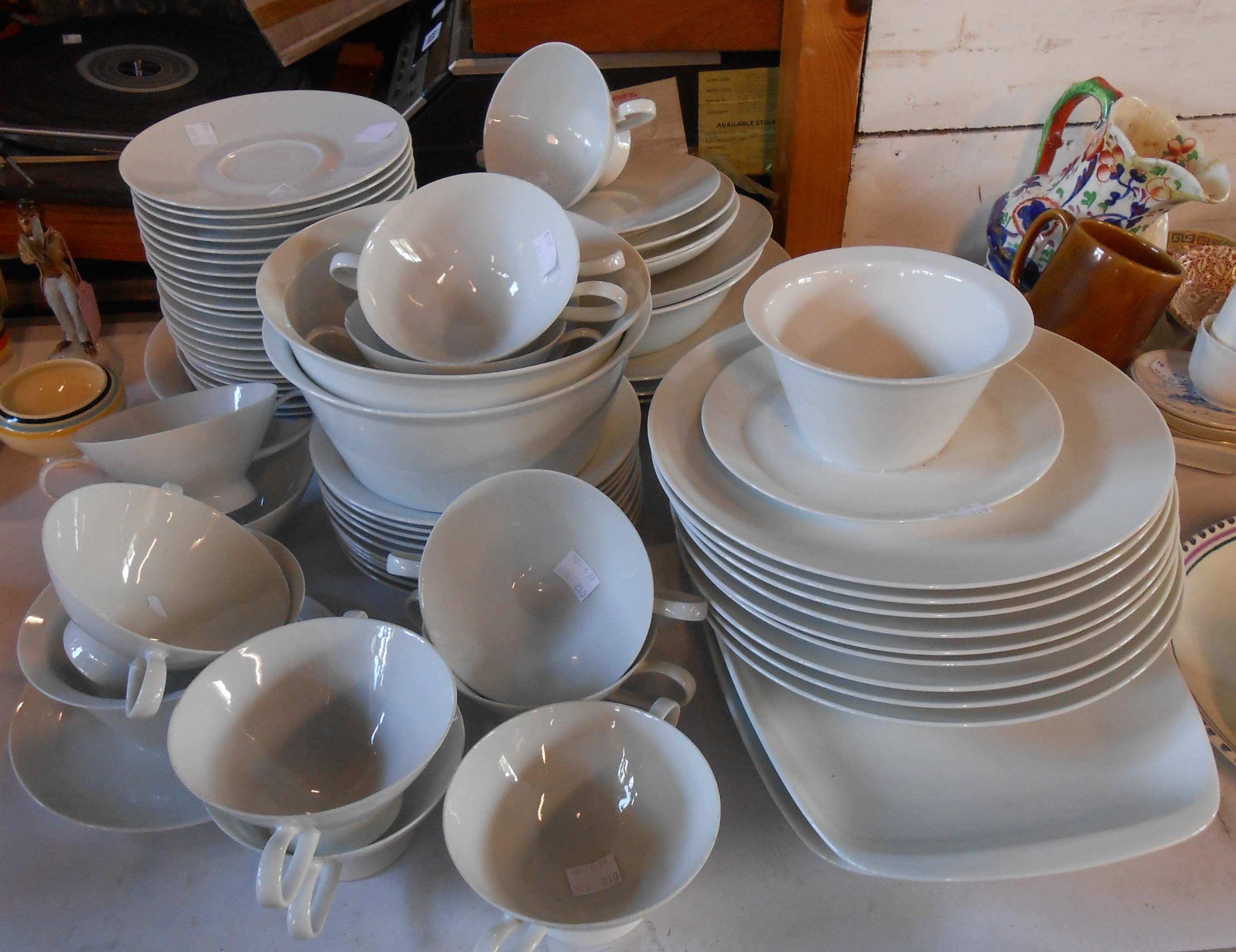 An extensive Rosenthal white glazed part dinner service including soup bowls, plates, etc.