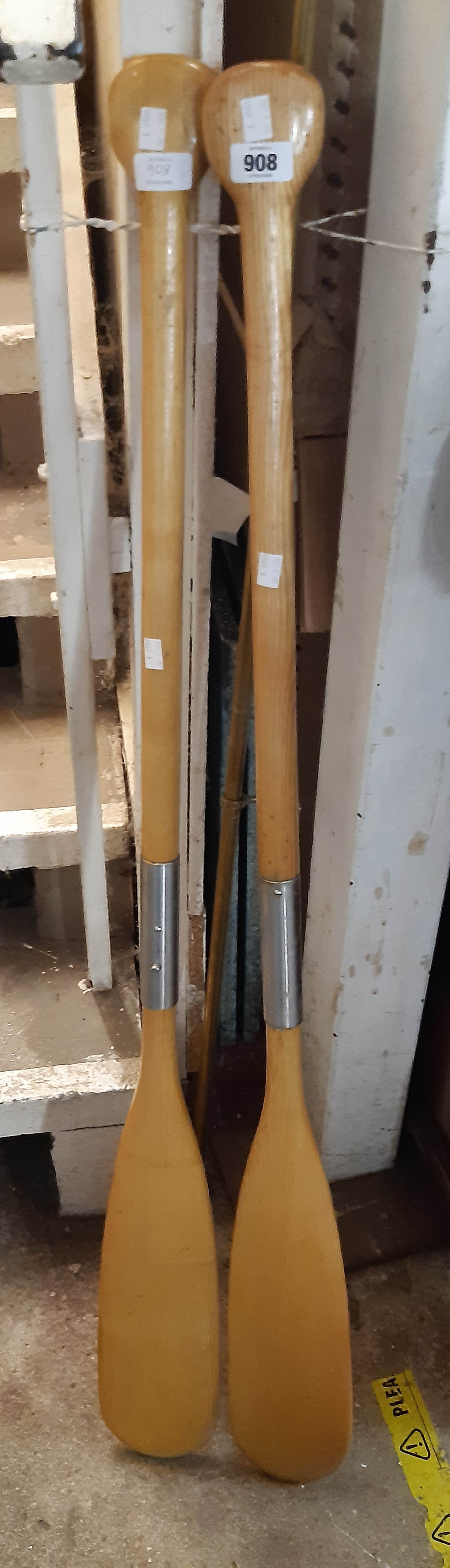 A pair of nearly new dinghy paddles