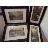 Two pairs of late Victorian prints, depicting harvest scenes and stags