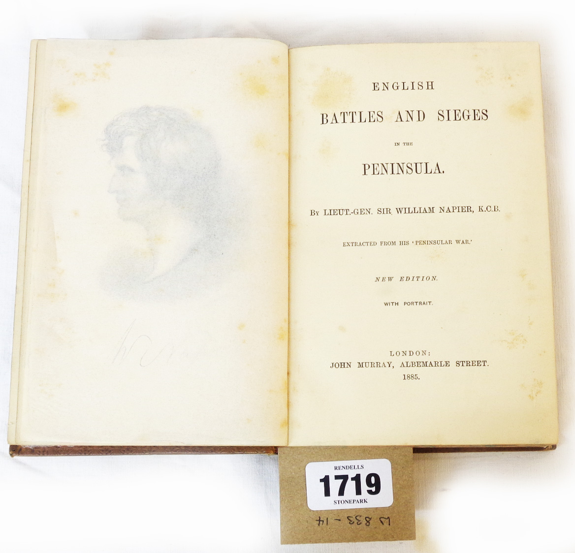English Battles and Sieges in the Peninsula: by Lt.-Gen. William Napier, KCB, 8vo, ex-libris,