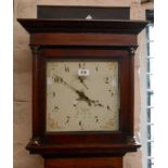 A late 18th Century oak longcase clock, the 28cm square painted dial marked for H. Richard of Exeter